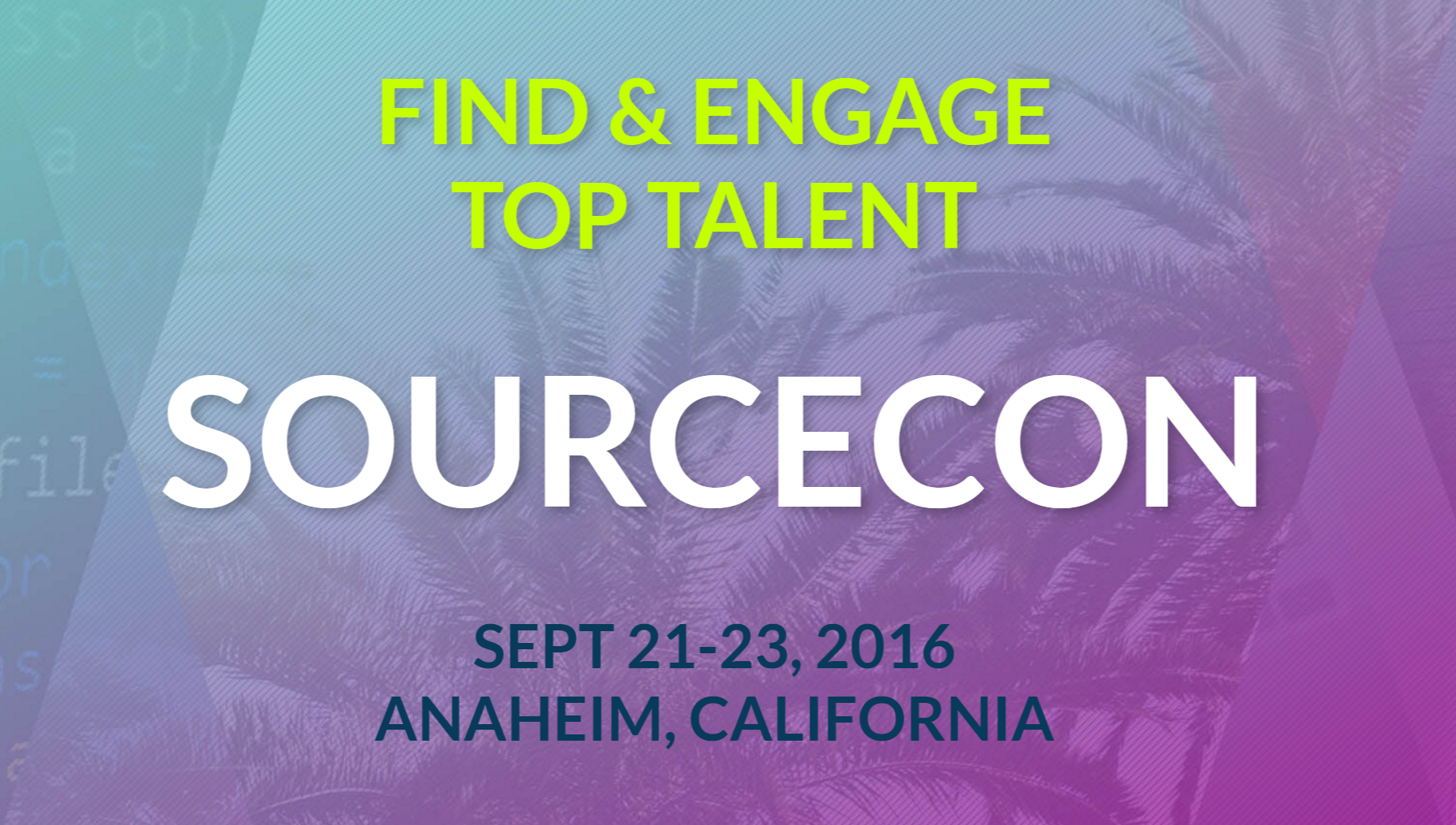 Announcing The 2016 Fall SourceCon Agenda ERE