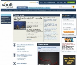 The former Vault.com homepage