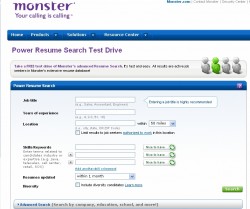 Power Resume Search Screen