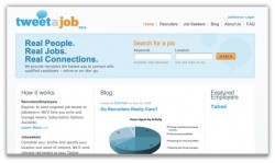 TweetAJob homepage