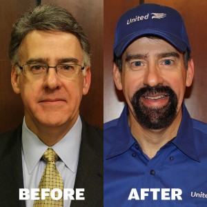 Before and after photos of United Van Lines CEO Rich McClure, the "boss" on last week's Undercover Boss.