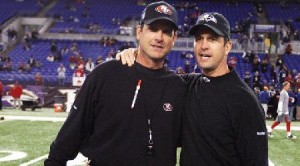 Jim Harbaugh (San Francisco 49ers coach) and John Harbaugh (Baltimore Ravens coach)