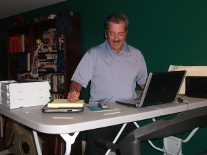 Gionta at his desk