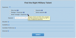RallyPoint recruiter search box