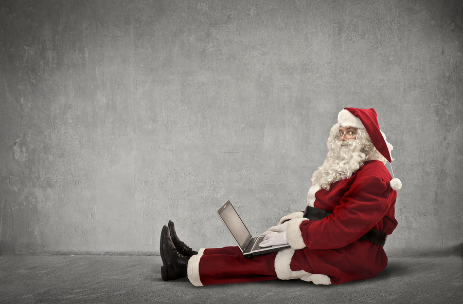 Santa Claus uses technology