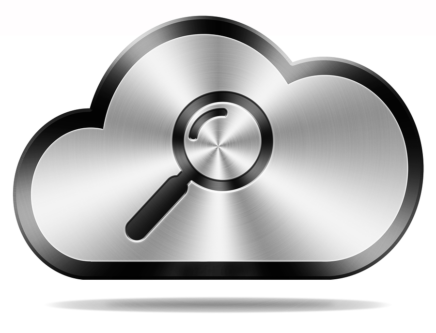 search cloud computing icon or button big data storage and find