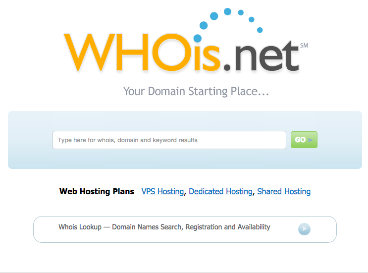 WHOIS: Retrieve information on a domain name