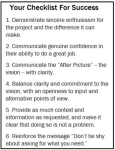 Lee Checklist for success