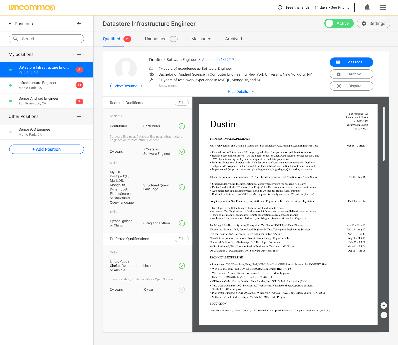 Uncommon.co Dashboard