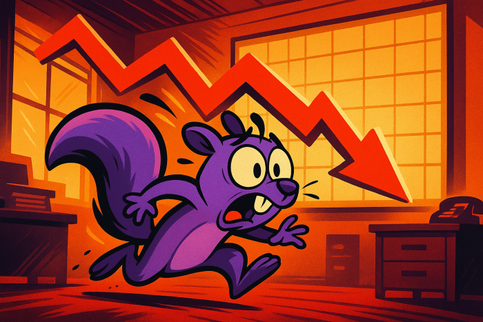 Purple squirrel running